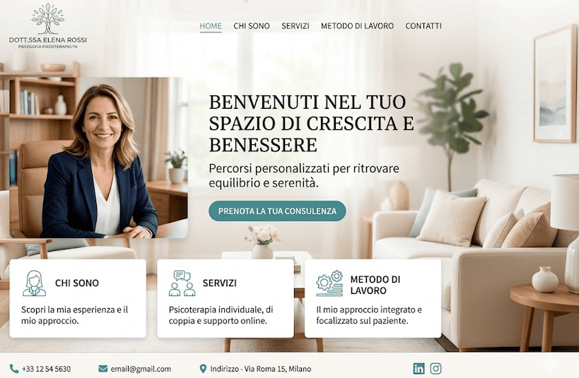 Mini Sito per Psicologo